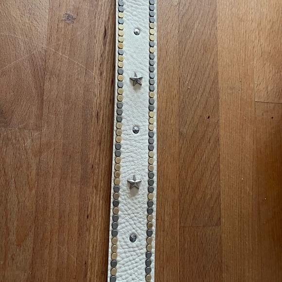 Zadig & Voltaire Starlight Leather Belt, Gold & Silver Studs & Stars, Like New - Picture 6 of 11